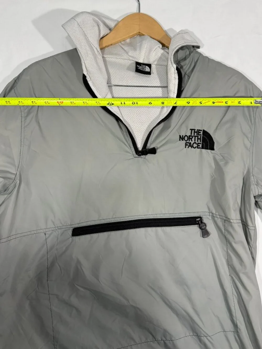 The North Face Men’s Fanorak Half-Zip Anorak Windbreaker Jacket Grey M Y2K..